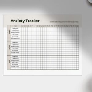 Anxiety Tracker and Journal – Printable Mental Health & Mood Log